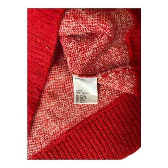 Highsnobiety Bandana Alpaca Sweater White Red Size Medium Soft Wool Blend - Picture 4 of 10